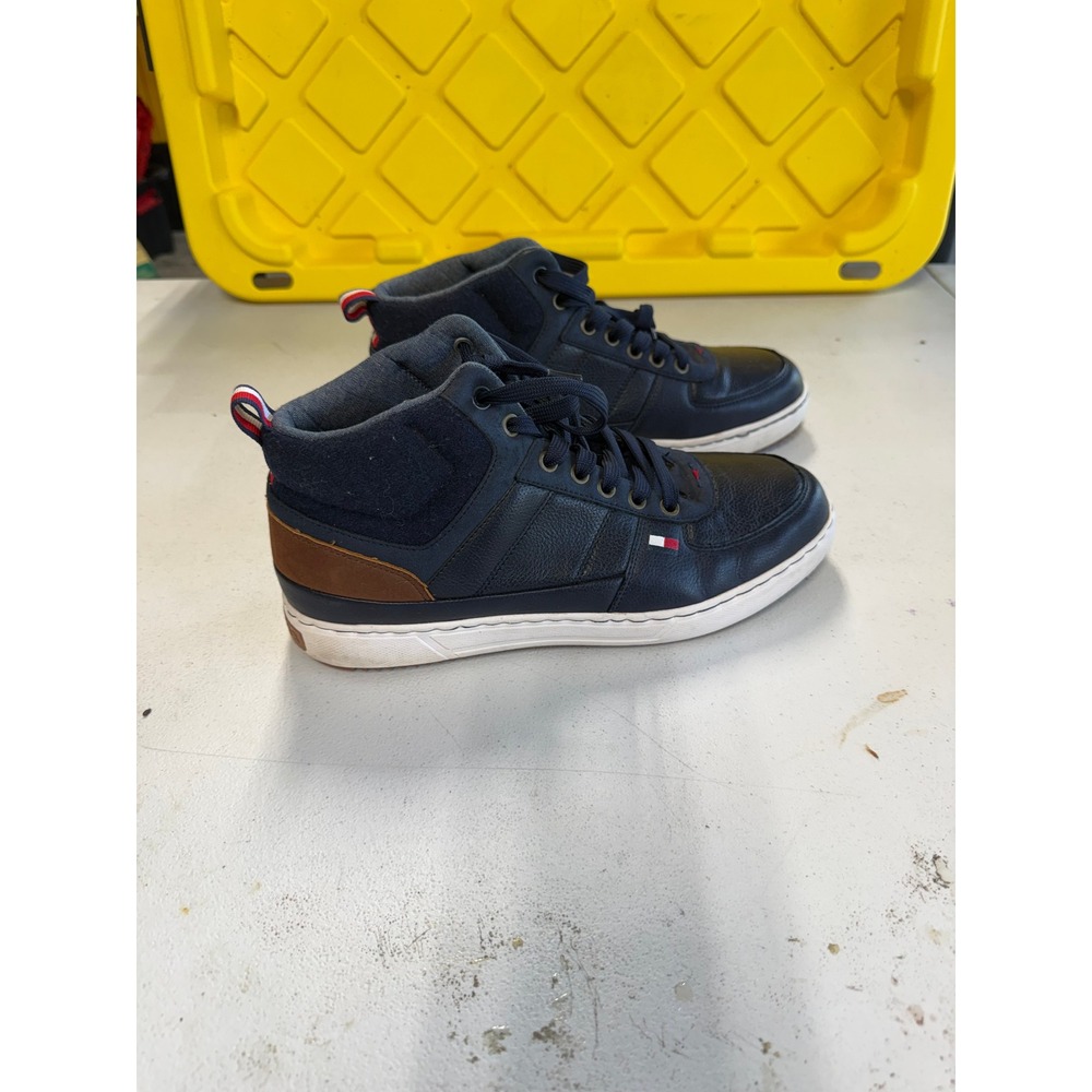 Tommy Hilfiger Mens TMMANZU-F Navy Blue Mid Top Sneakers Size 8.5 US 41.5 EUR